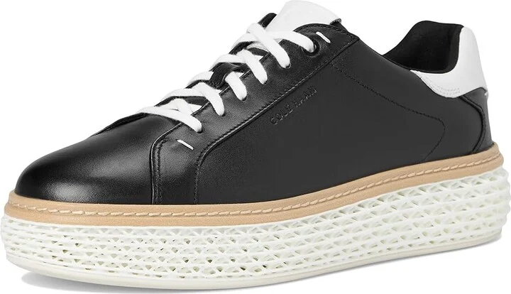 Cole Haan Grandpro Court Skyweave Sneakers Women's Snow Shoes Black/Optic White/Optic White : 9 B - Medium, Leather - Image 5