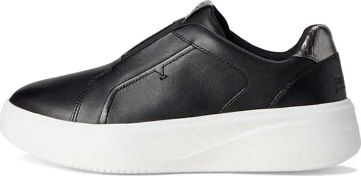 Cole Haan Grandpro Demi Slip-On Sneakers Women's Shoes Black/Opticptic White : 5 C - Wide, Leather - Image 6