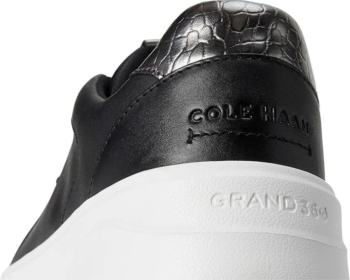 Cole Haan Grandpro Demi Slip-On Sneakers Women's Shoes Black/Opticptic White : 5 C - Wide, Leather - Image 7