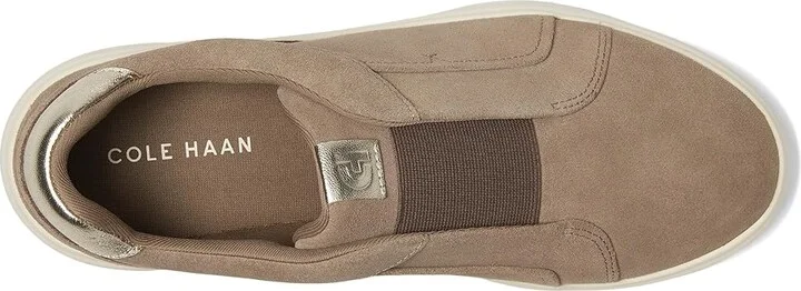 Cole Haan Grandpro Demi Slip-On Sneakers Women's Shoes Irish Coffee Suede/Ivory : 5 C - Wide, Leather - Image 2