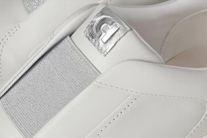 Cole Haan Grandpro Demi Slip-On Sneakers Women's Shoes Nimbus Cloud/Silver Metallic/Optic White : 5 C - Wide, Leather - Image 7