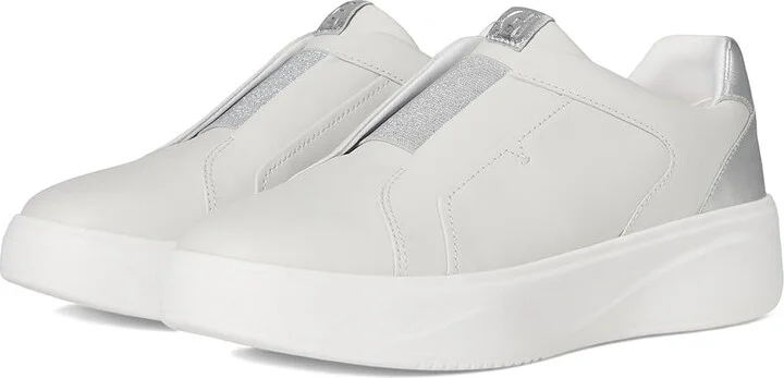 Cole Haan Grandpro Demi Slip-On Sneakers Women's Shoes Nimbus Cloud/Silver Metallic/Optic White : 5 C - Wide, Leather