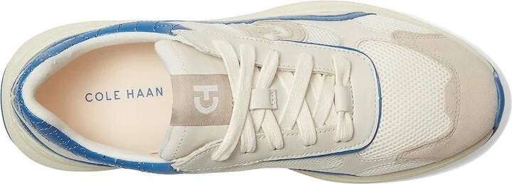 Cole Haan Grandpro Eleeana Runners Women's Shoes Ivory/Dutchblue Leather : 9.5 B - Medium, Leather/Suede - Image 2