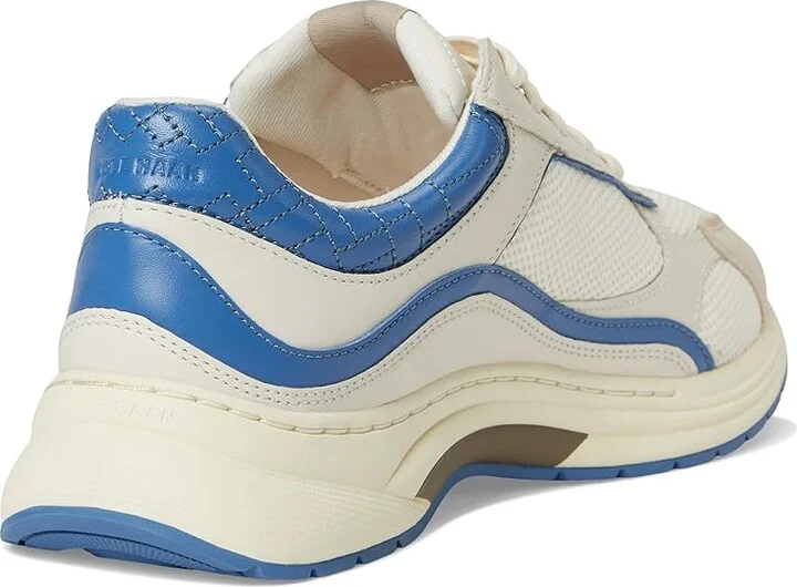 Cole Haan Grandpro Eleeana Runners Women's Shoes Ivory/Dutchblue Leather : 9.5 B - Medium, Leather/Suede - Image 4