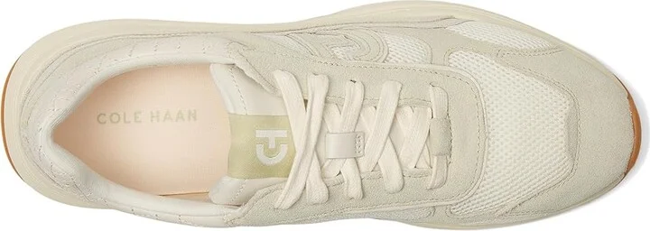 Cole Haan Grandpro Eleeana Runners Women's Shoes Ivory Leather/Lint Suede : 9 B - Medium, Leather/Suede - Image 2