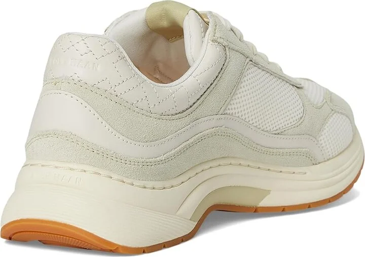 Cole Haan Grandpro Eleeana Runners Women's Shoes Ivory Leather/Lint Suede : 9 B - Medium, Leather/Suede - Image 4