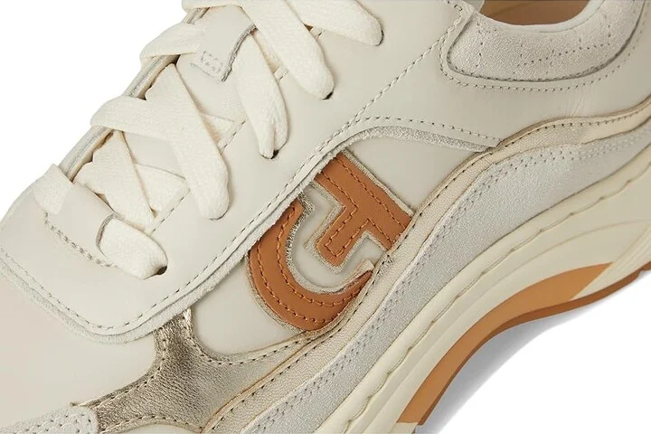 Cole Haan Grandpro Eleeana Runners Women's Shoes Ivory/Suede/Gold Metallic/Biscuit/Ivory : 8 B - Medium, Leather/Suede - Image 7