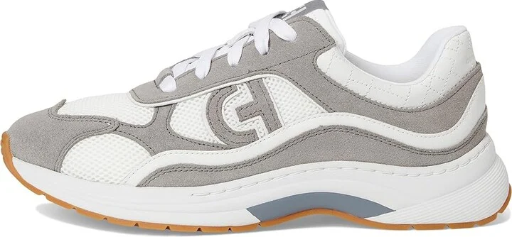 Cole Haan Grandpro Eleeana Runners Women's Shoes White Leather/Frost Gray Suede : 7 B - Medium, Leather/Suede - Image 6