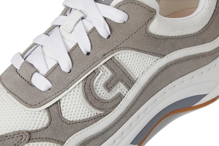 Cole Haan Grandpro Eleeana Runners Women's Shoes White Leather/Frost Gray Suede : 7 B - Medium, Leather/Suede - Image 7