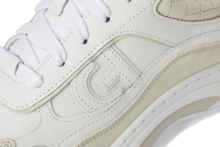Cole Haan Grandpro Eleeana Runners Women's Shoes White Leather/Silver Birchsuede 1 : 6.5 C - Wide, Leather/Suede - Image 7