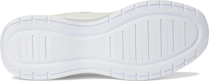 Cole Haan Grandpro Eleeana Runners Women's Shoes White Leather/Silver Birchsuede : 7.5 C - Wide, Leather/Suede - Image 3