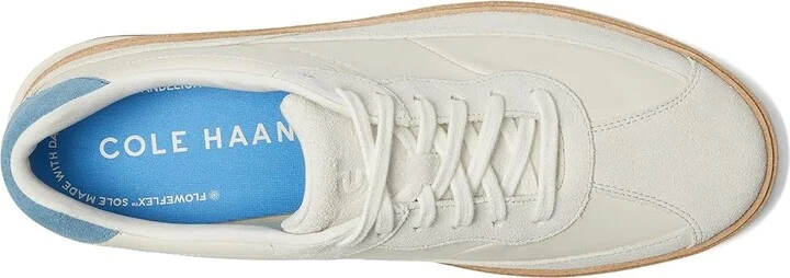 Cole Haan Grandpro Featherarc Bike Toe Sneakers Men's Shoes Ivory/Provincial Blue/Silver Birch : 7.5 W - Wide, Leather - Image 2