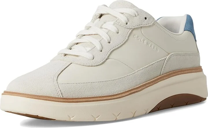 Cole Haan Grandpro Featherarc Bike Toe Sneakers Men's Shoes Ivory/Provincial Blue/Silver Birch : 7.5 W - Wide, Leather - Image 5