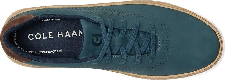 Cole Haan Grandpro Featherarc Laser Sneakers Men's Lace-up Boots Orion Blue Nubuck/Oxford Tan/Lava : 7.5 D - Medium, Leather/Rubber - Image 2