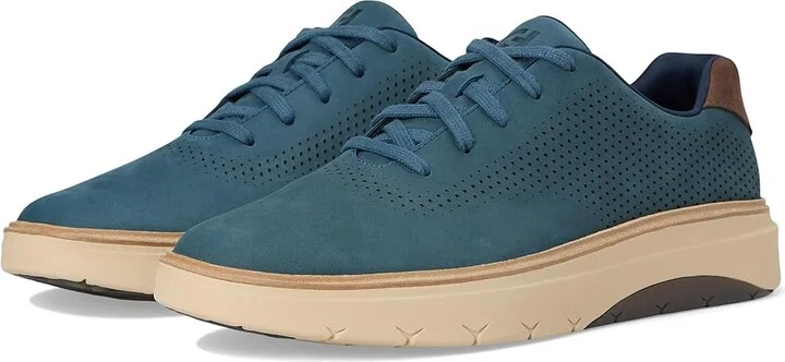 Cole Haan Grandpro Featherarc Laser Sneakers Men's Lace-up Boots Orion Blue Nubuck/Oxford Tan/Lava : 7.5 D - Medium, Leather/Rubber
