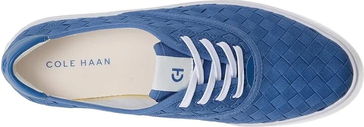 Cole Haan Grandpro Harbor Sneakers Women's Shoes Dutchblue Woven Canvas : 6 B - Medium, Leather - Image 2