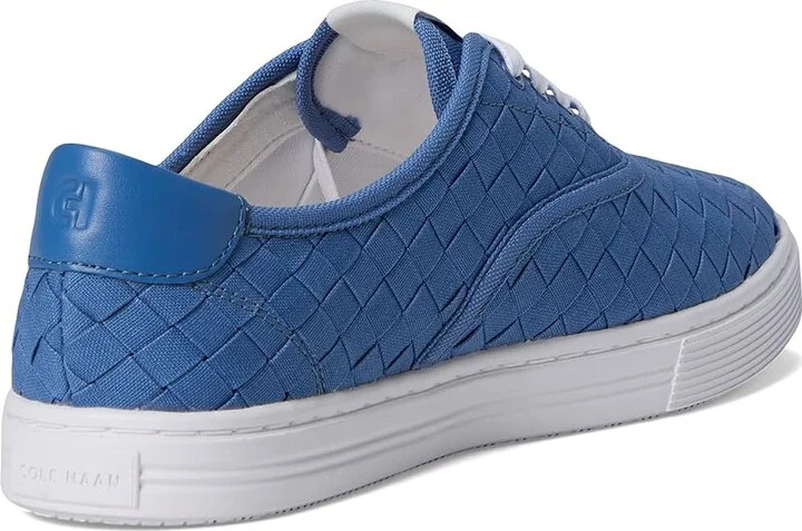 Cole Haan Grandpro Harbor Sneakers Women's Shoes Dutchblue Woven Canvas : 6 B - Medium, Leather - Image 4