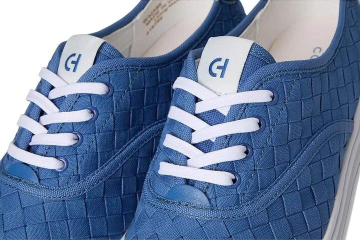 Cole Haan Grandpro Harbor Sneakers Women's Shoes Dutchblue Woven Canvas : 6 B - Medium, Leather - Image 7