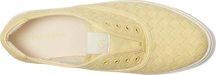 Cole Haan Grandpro Harbor Sneakers Women's Shoes Pale Banana Woven Canvas/Leather/Ivory : 5.5 B - Medium - Image 2
