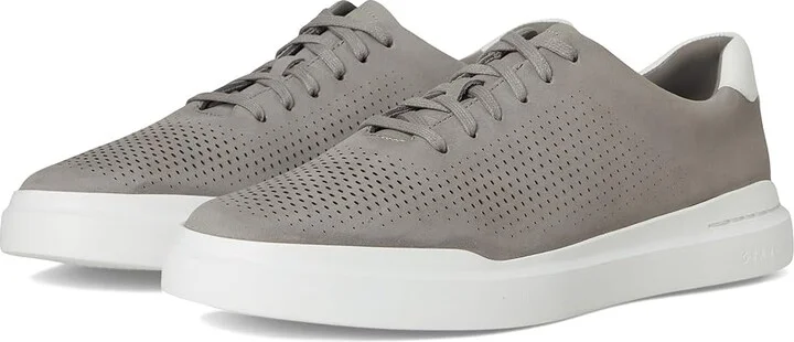Cole Haan Grandpro Laser Cut Sneakers Men's Shoes Ironstone/Optic White : 10 D - Medium, Leather