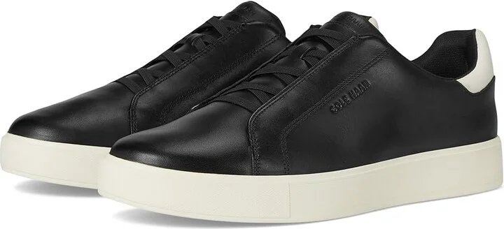 Cole Haan Grandpro Luxe Slip-On Sneakers Men's Shoes Black/Ivory : 8.5 D - Medium, Leather