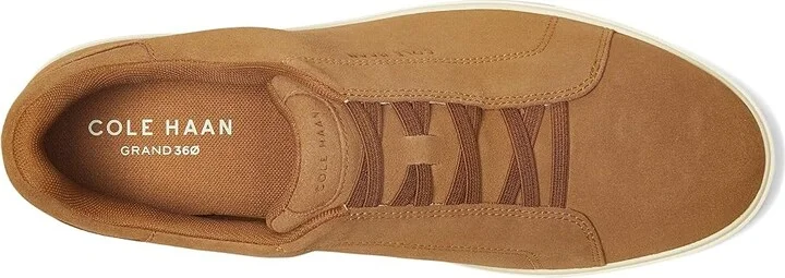 Cole Haan Grandpro Luxe Slip-On Sneakers Men's Shoes Golden Toffee Suede/Light Sesame/Ivory : 13 W - Wide, Leather - Image 2