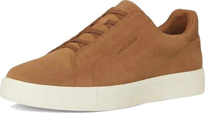 Cole Haan Grandpro Luxe Slip-On Sneakers Men's Shoes Golden Toffee Suede/Light Sesame/Ivory : 13 W - Wide, Leather - Image 5