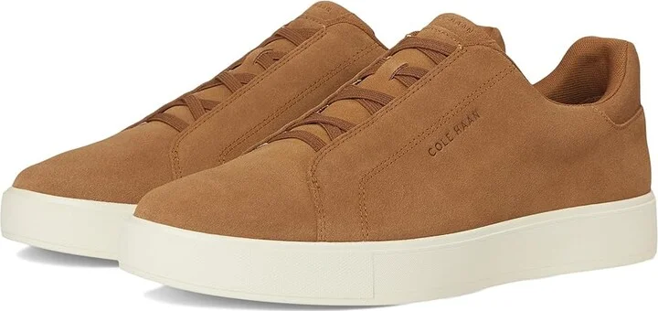 Cole Haan Grandpro Luxe Slip-On Sneakers Men's Shoes Golden Toffee Suede/Light Sesame/Ivory : 13 W - Wide, Leather