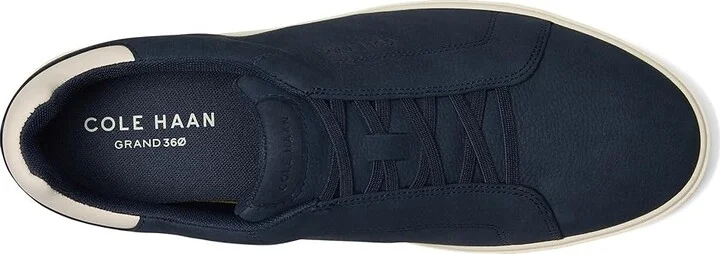 Cole Haan Grandpro Luxe Slip-On Sneakers Men's Shoes Navy Blazer Nubuck/Ivory : 8 W - Wide, Leather - Image 2
