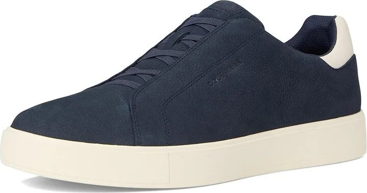 Cole Haan Grandpro Luxe Slip-On Sneakers Men's Shoes Navy Blazer Nubuck/Ivory : 8 W - Wide, Leather - Image 5