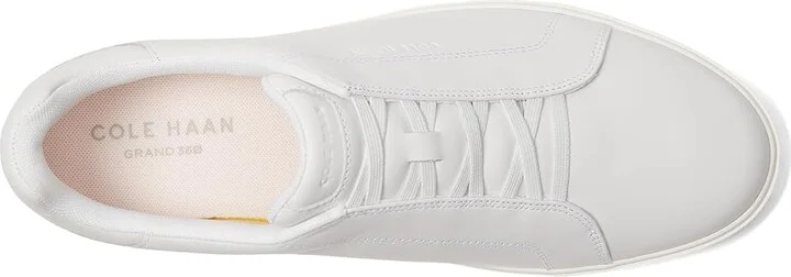 Cole Haan Grandpro Luxe Slip-On Sneakers Men's Shoes Optic White/Optic White : 12 W - Wide, Leather - Image 2