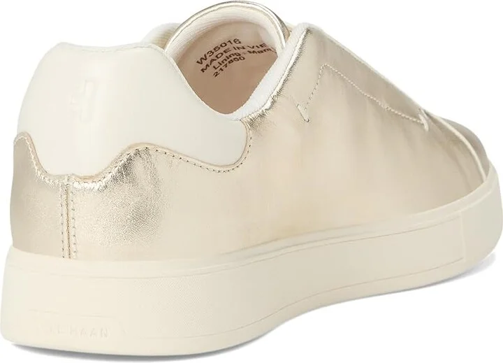 Cole Haan Grandpro Luxe Slip-On Sneakers Women's Snow Shoes Soft Gold Metallic/Ivory : 10 B - Medium, Leather - Image 4