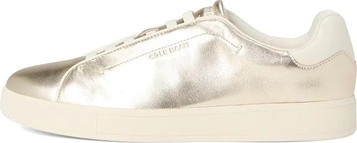 Cole Haan Grandpro Luxe Slip-On Sneakers Women's Snow Shoes Soft Gold Metallic/Ivory : 10 B - Medium, Leather - Image 6