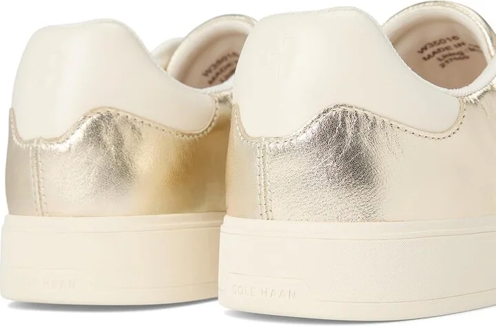 Cole Haan Grandpro Luxe Slip-On Sneakers Women's Snow Shoes Soft Gold Metallic/Ivory : 10 B - Medium, Leather - Image 7