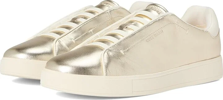 Cole Haan Grandpro Luxe Slip-On Sneakers Women's Snow Shoes Soft Gold Metallic/Ivory : 10 B - Medium, Leather