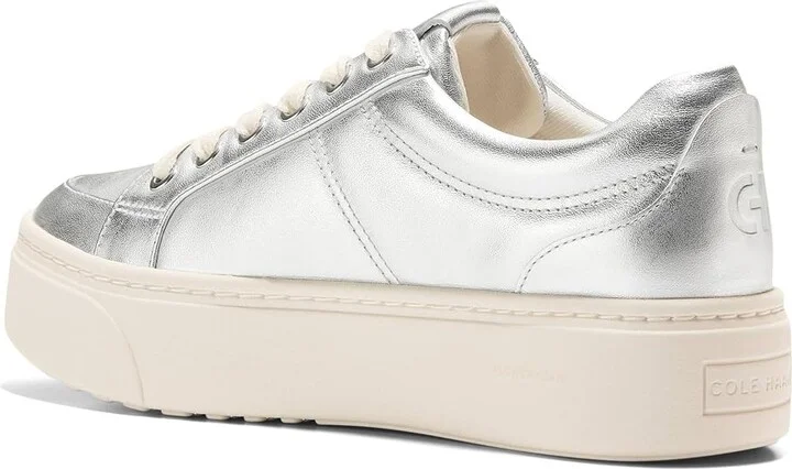 Cole Haan Grandpro Max Platform Sneakers Women's Shoes Silver Metallic : 8 C - Wide - Image 4