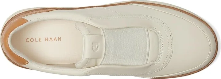 Cole Haan Grandpro Maxfield Slip-On Sneakers Women's Shoes Ivory/Biscuit : 11 B - Medium, Leather - Image 2