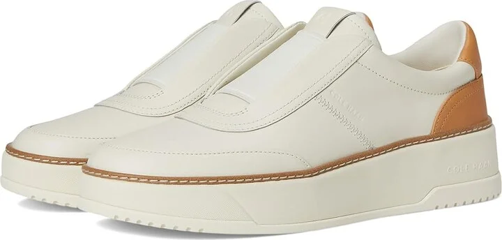 Cole Haan Grandpro Maxfield Slip-On Sneakers Women's Shoes Ivory/Biscuit : 11 B - Medium, Leather
