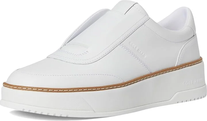 Cole Haan Grandpro Maxfield Slip-On Sneakers Women's Shoes White/White Lizard Print/White : 7.5 B - Medium, Leather - Image 5
