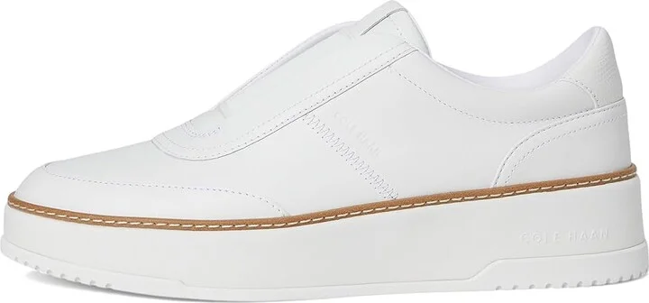 Cole Haan Grandpro Maxfield Slip-On Sneakers Women's Shoes White/White Lizard Print/White : 7.5 B - Medium, Leather - Image 6
