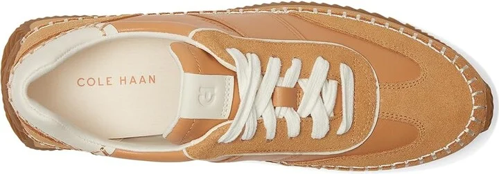 Cole Haan Grandpro Premier Runners Women's Shoes Biscuit/Suede/Ivory : 5.5 C - Wide, Leather/Suede - Image 2