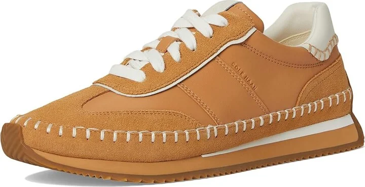 Cole Haan Grandpro Premier Runners Women's Shoes Biscuit/Suede/Ivory : 5.5 C - Wide, Leather/Suede - Image 5