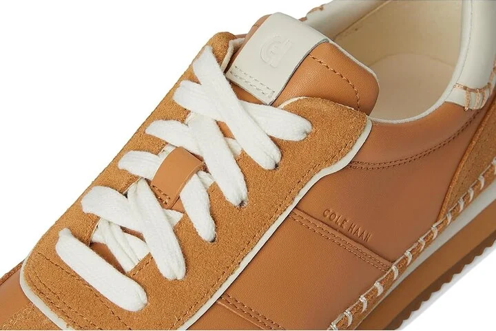 Cole Haan Grandpro Premier Runners Women's Shoes Biscuit/Suede/Ivory : 5.5 C - Wide, Leather/Suede - Image 7