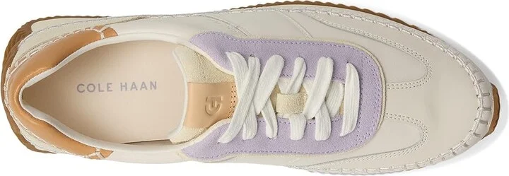 Cole Haan Grandpro Premier Runners Women's Shoes Ivory/Thistle/Biscuit/Vanilla Custard : 8 C - Wide, Leather/Suede - Image 2