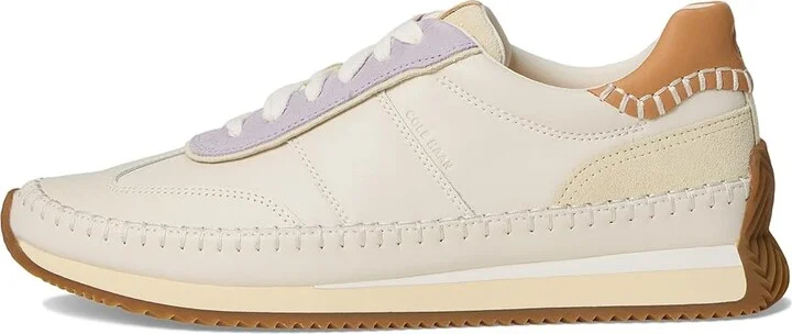 Cole Haan Grandpro Premier Runners Women's Shoes Ivory/Thistle/Biscuit/Vanilla Custard : 8 C - Wide, Leather/Suede - Image 6