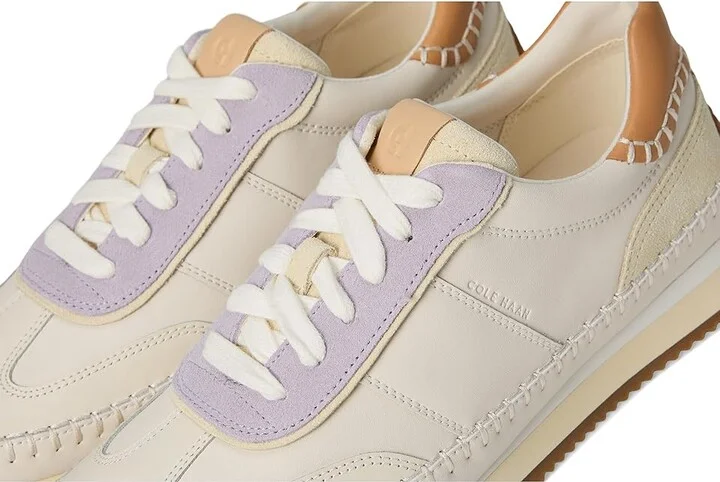 Cole Haan Grandpro Premier Runners Women's Shoes Ivory/Thistle/Biscuit/Vanilla Custard : 8 C - Wide, Leather/Suede - Image 7
