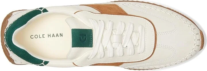 Cole Haan Grandpro Premier Runners Women's Shoes Ivory/Tobacco Suede : 10 B - Medium, Leather/Suede - Image 2