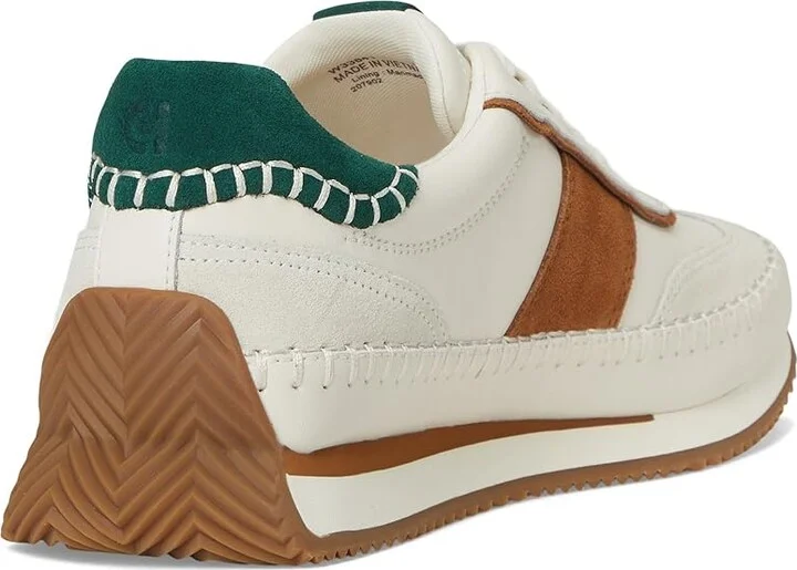 Cole Haan Grandpro Premier Runners Women's Shoes Ivory/Tobacco Suede : 10 B - Medium, Leather/Suede - Image 4