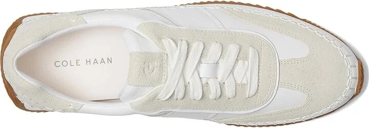 Cole Haan Grandpro Premier Runners Women's Shoes White/Silver Birchsuede : 6 B - Medium, Leather/Suede - Image 2