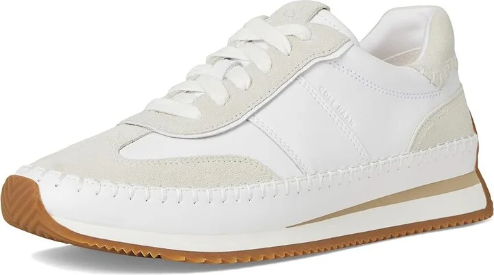 Cole Haan Grandpro Premier Runners Women's Shoes White/Silver Birchsuede : 6 B - Medium, Leather/Suede - Image 5
